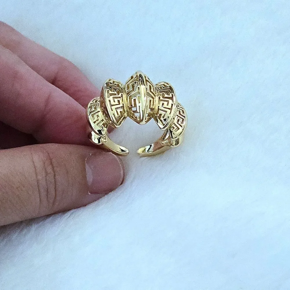 Eye👁 Candy🍭 Septet (7) Ridge Greek🇬🇷 Key🔑 Statement Ring💍 - NWT